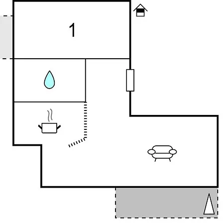 アパート One-bedroom With Sea View 07 マカルスカ